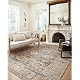 Loloi Margot Collection MAT-03 Ocean/Spice 2'-0" x 5'-0" Accent Rug, No-Shed Easy Clean Large Patterned Area Rug for Living Room, Bedroom, Dining Area