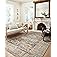Loloi Margot Collection 5'-0" x 7'-6" Area Rug in Ocean/Spice - Thick Low Pile Area Rug, No-Shed Easy Clean Large Patterned A