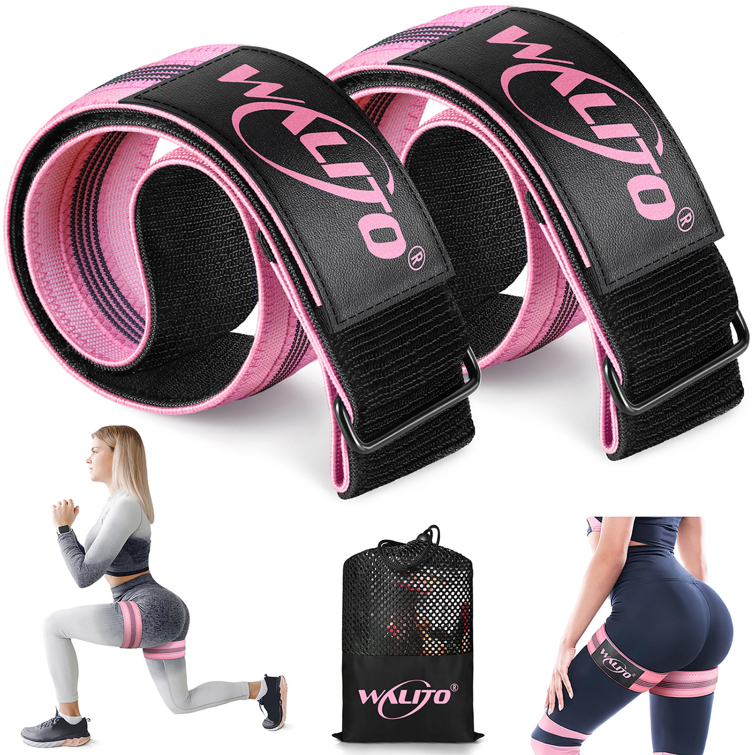 BFR Booty Bands for Women Glutes - Blood Flow Restriction Bands with Weekly Plan for Legs, Butt & Hip Building, Occlusion Bands for Workouts, Best Fabric Bands for Squat Butt & Thigh