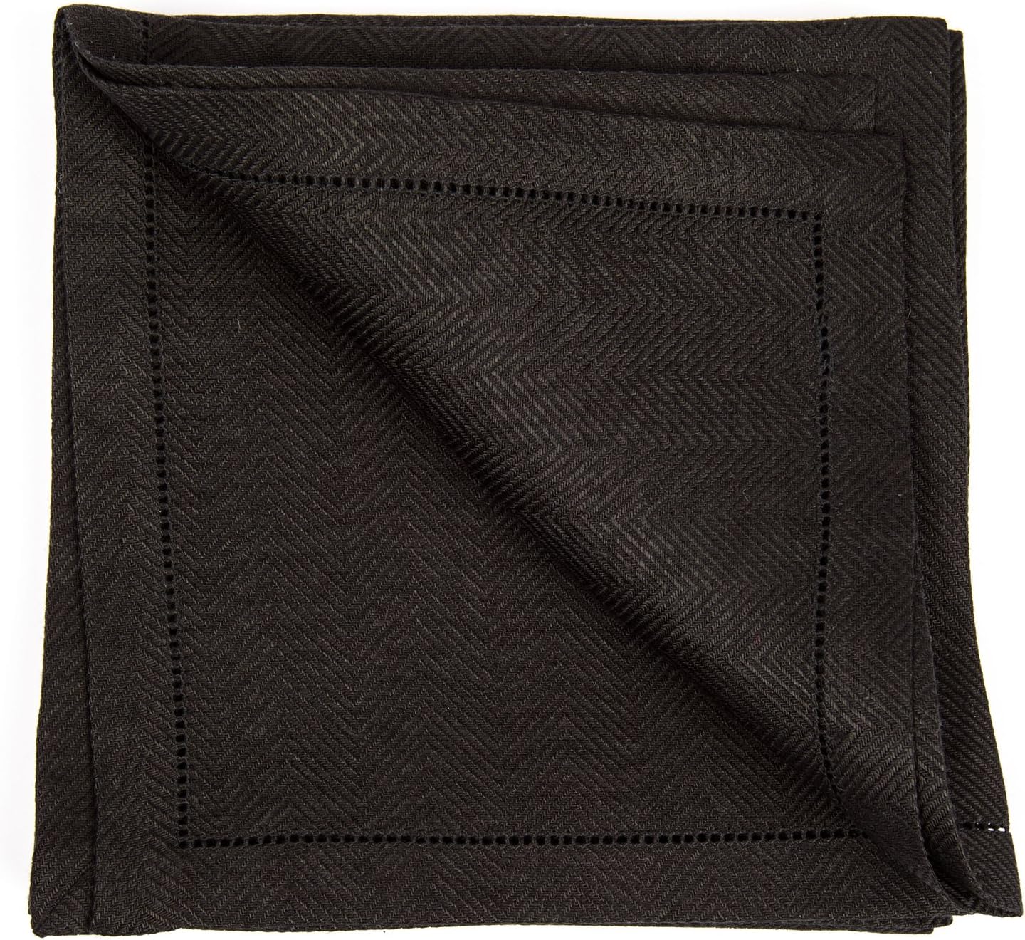LinenMe X4 Emilia Napkins, 18 x 18, Black