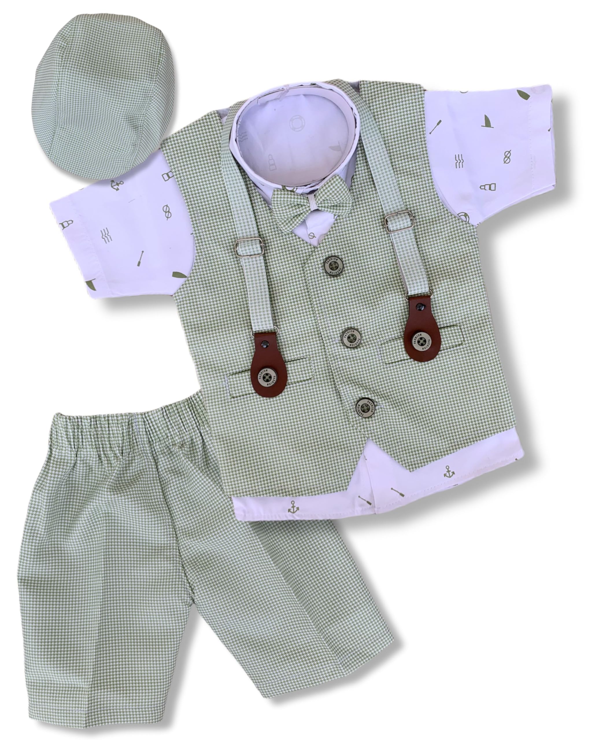 Qutie Ninja Baby Boy Fancy Dress - Adorable Party Outfit for Birthdays, Photoshoots & Special Occasions Green HALF 9-12 Month