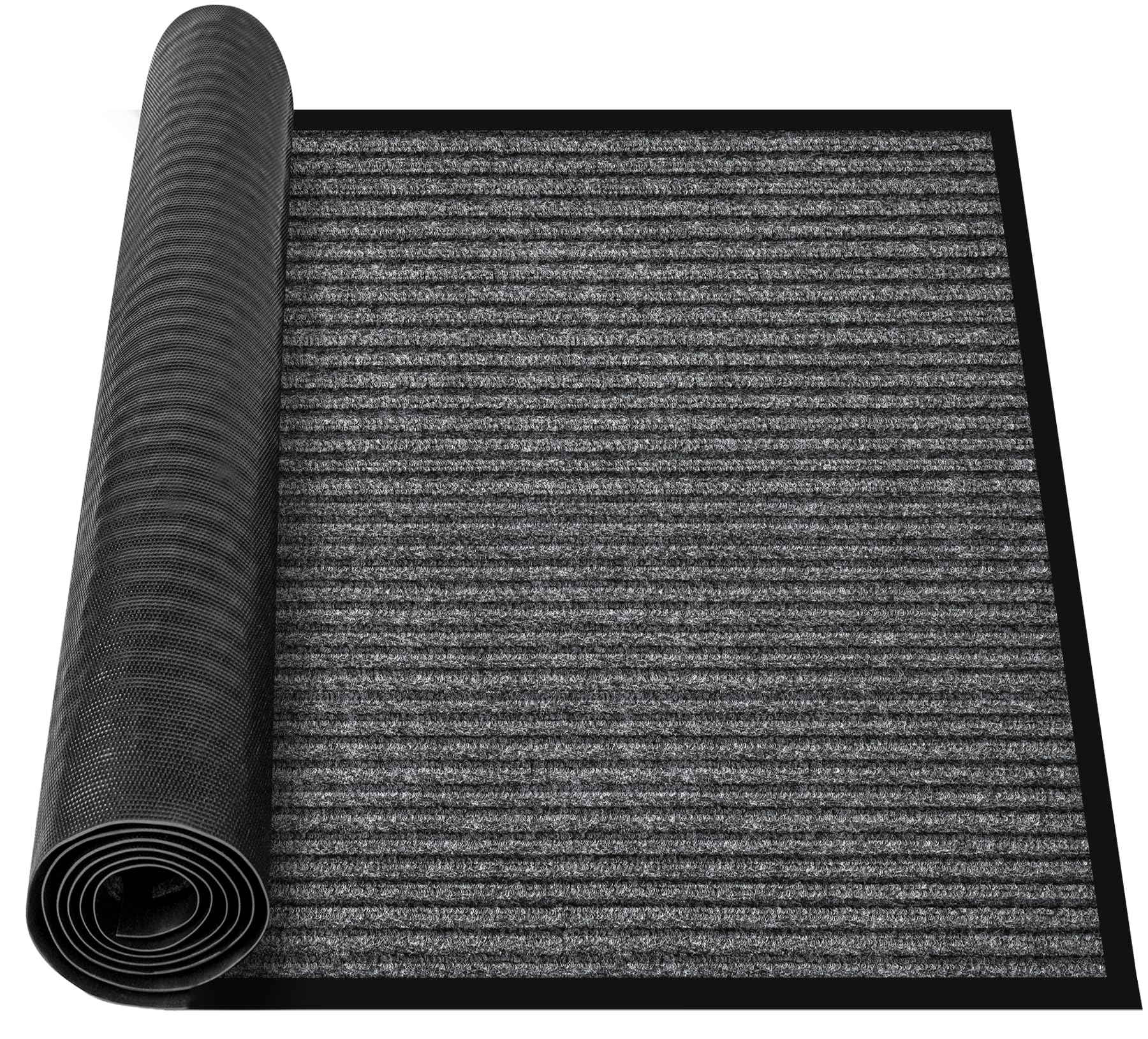 MYFAMIREA Commercial Floor Mat 3' x 5' Extra Large Front Door Industrial Rug Heavy Duty Brush Step Entrance Mat Weather Utility Rug with Non Slip Rubber Backing Low Profile for Entryway, Charcoal Grey — Amazon image 18