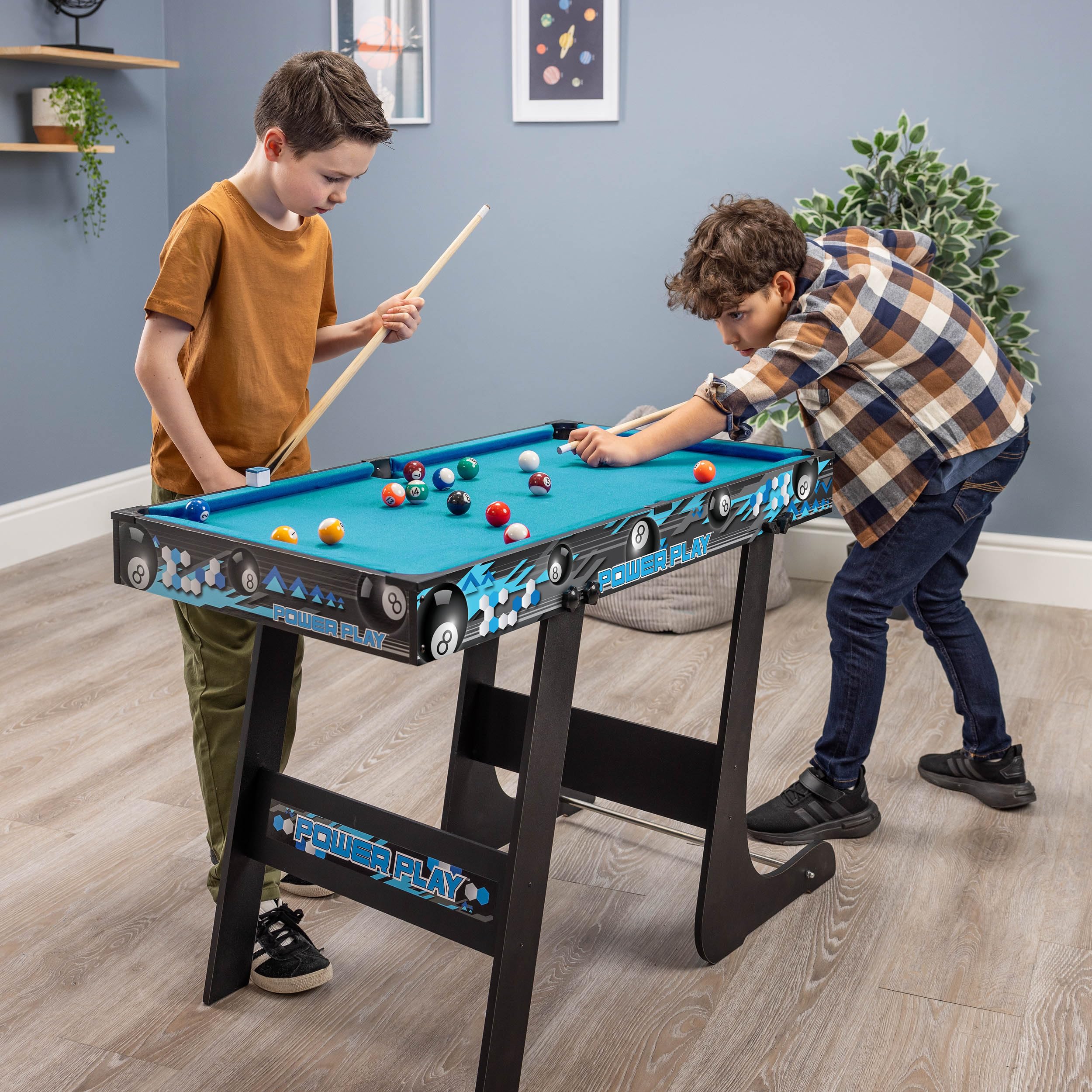 Powerplay 3ft Pool Table, Mini Table Pool Game for Kids & Adults, Compact & Portable, Easy Storage, Gift for Boys and Girls