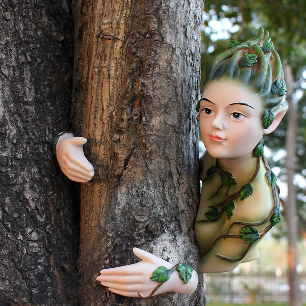 Meyas Garden Statues and Figures - Fairy Tree Decoration Sculpture