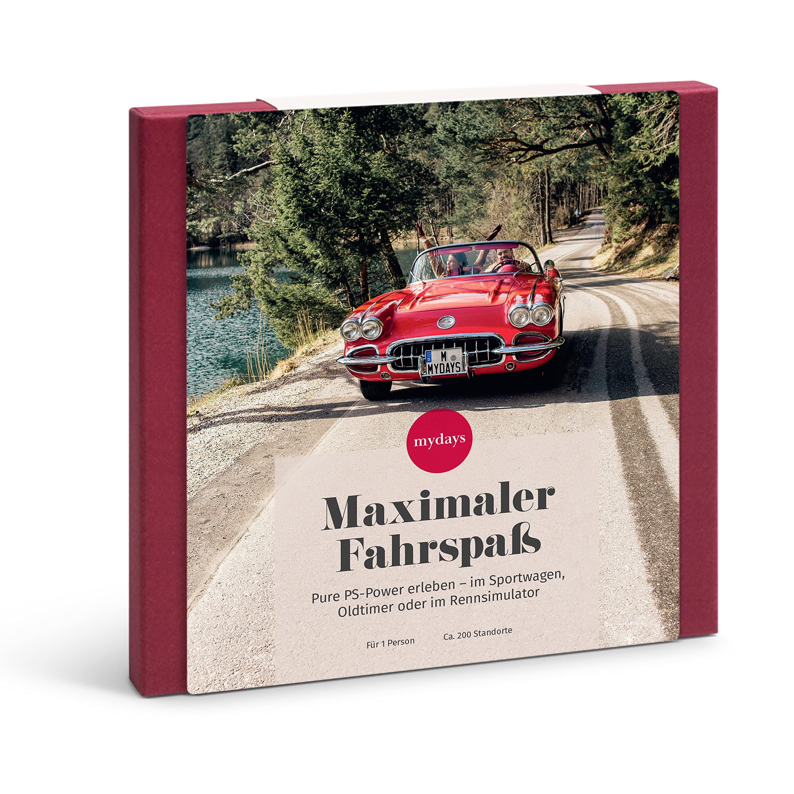 mydays Geschenkbox Maximaler Fahrspaß, verschiedenen Erlebnisse an 175 Standorten, Erlebnis-Gutschein für 1 Person