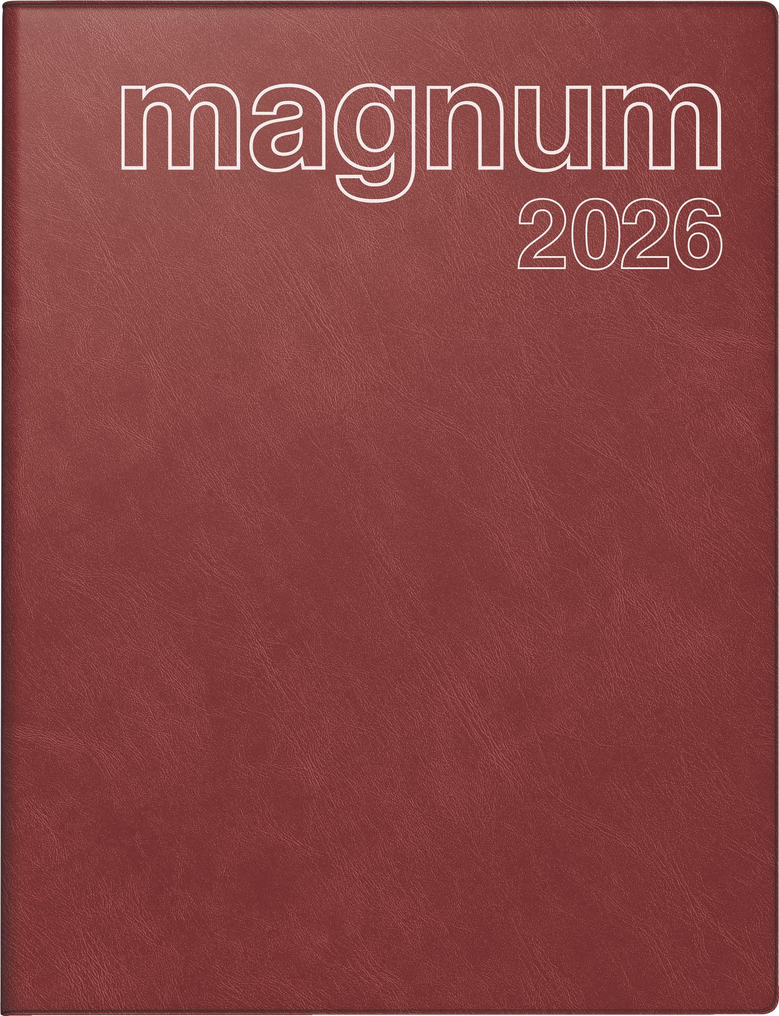 rido/idé Buchkalender Mod. magnum 2026 | 183×240 mm, Kunststoff, weinrot