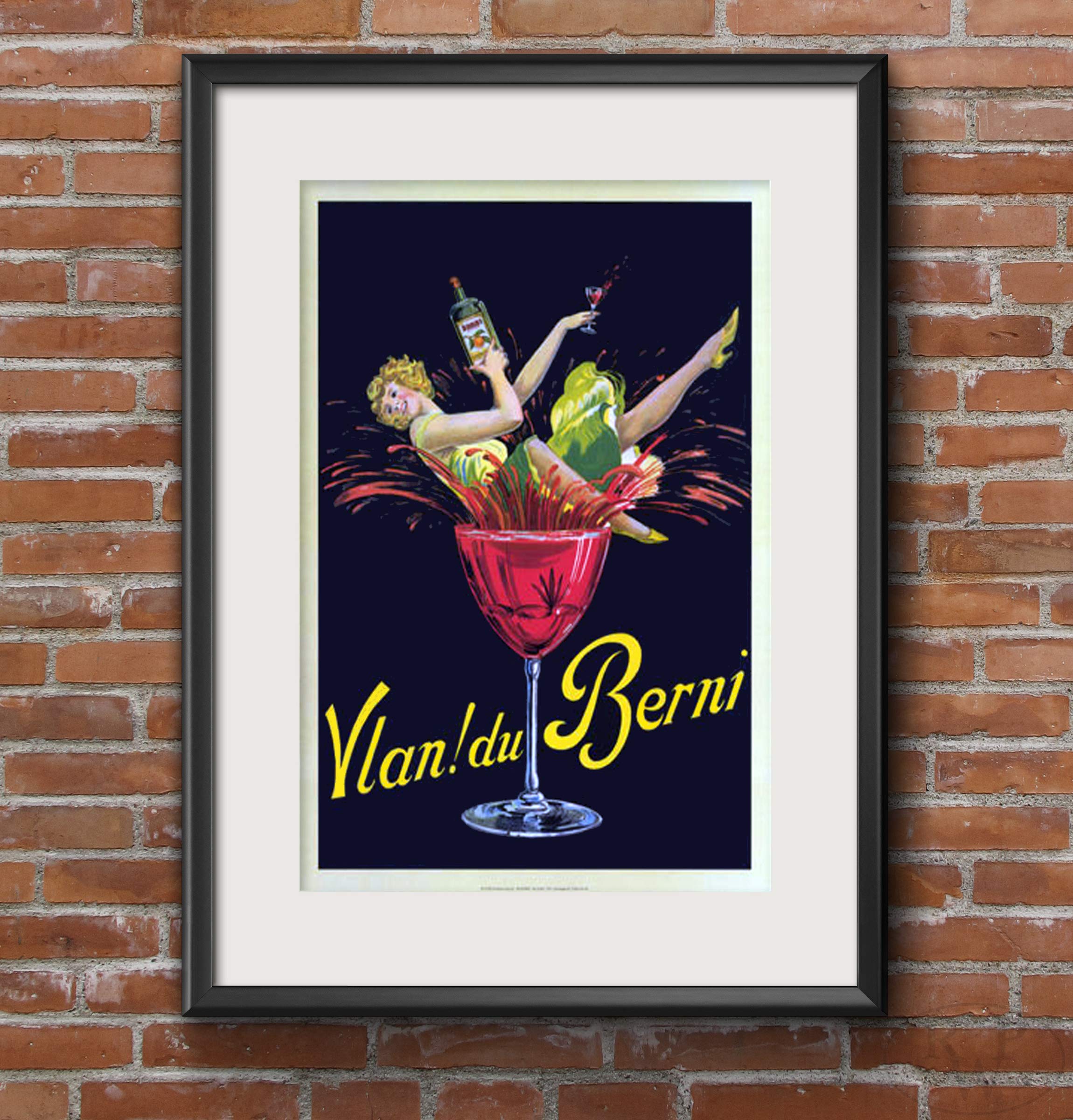 RPW Vintage 1900's French Vlan Du Berni Drinks Advertisement Re-Print Wall Art Poster Decor (A4)