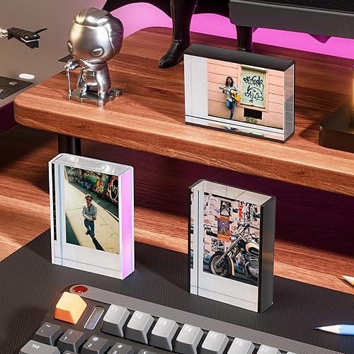 Vista 29 de WINKINE Marco Polaroid para Fujifilm Instax Mini Film, Marcos de fotos Samll de 2 x 3 para escritorio, marco de fotos Polaroid, tamaño pequeño