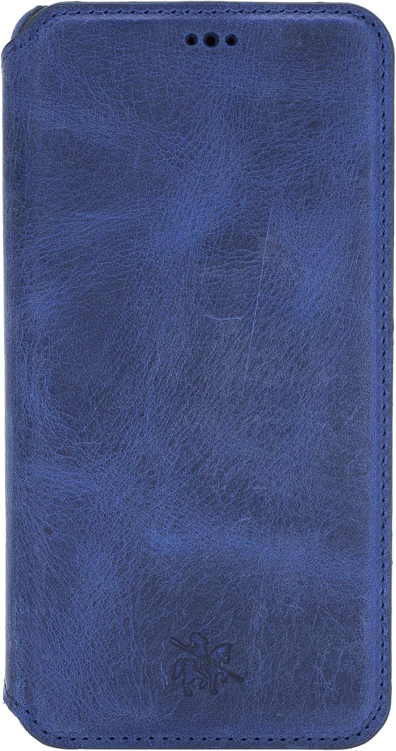 Venito Venice Slim Case Compatible with iPhone 11 Pro Max Case with Stand, Wallet, Self-Closing, and RFID Blocking Feature (Antique Dark Blue)