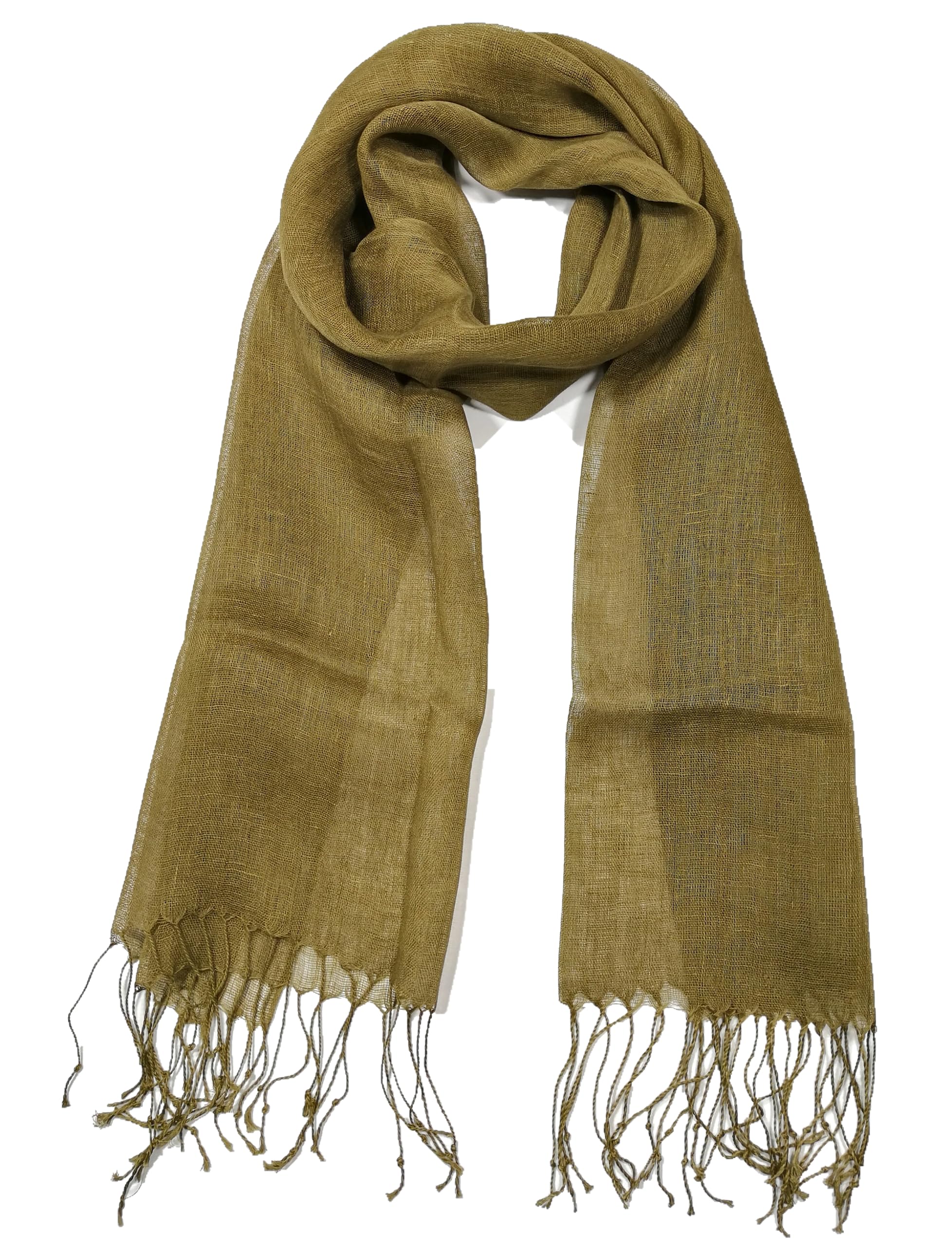 Shanlin Unisex 100% Linen Scarves for Men and Women (71"x22")