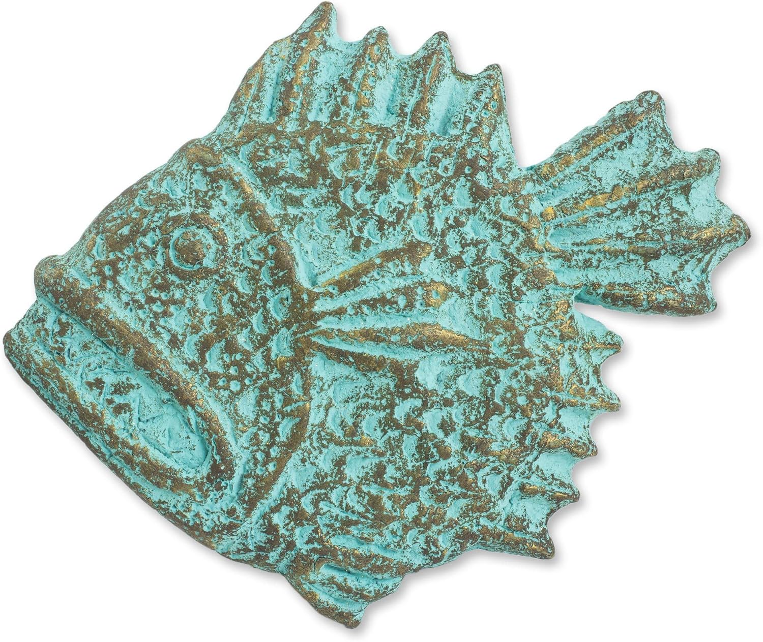 NOVICA Handmade Recycled Paper Wall Sculpture Thai of Green Piranha Fish Blue Thailand Decor Art Limpet Shell Animal Themed Beach Cottage 'Fierce Piranha'