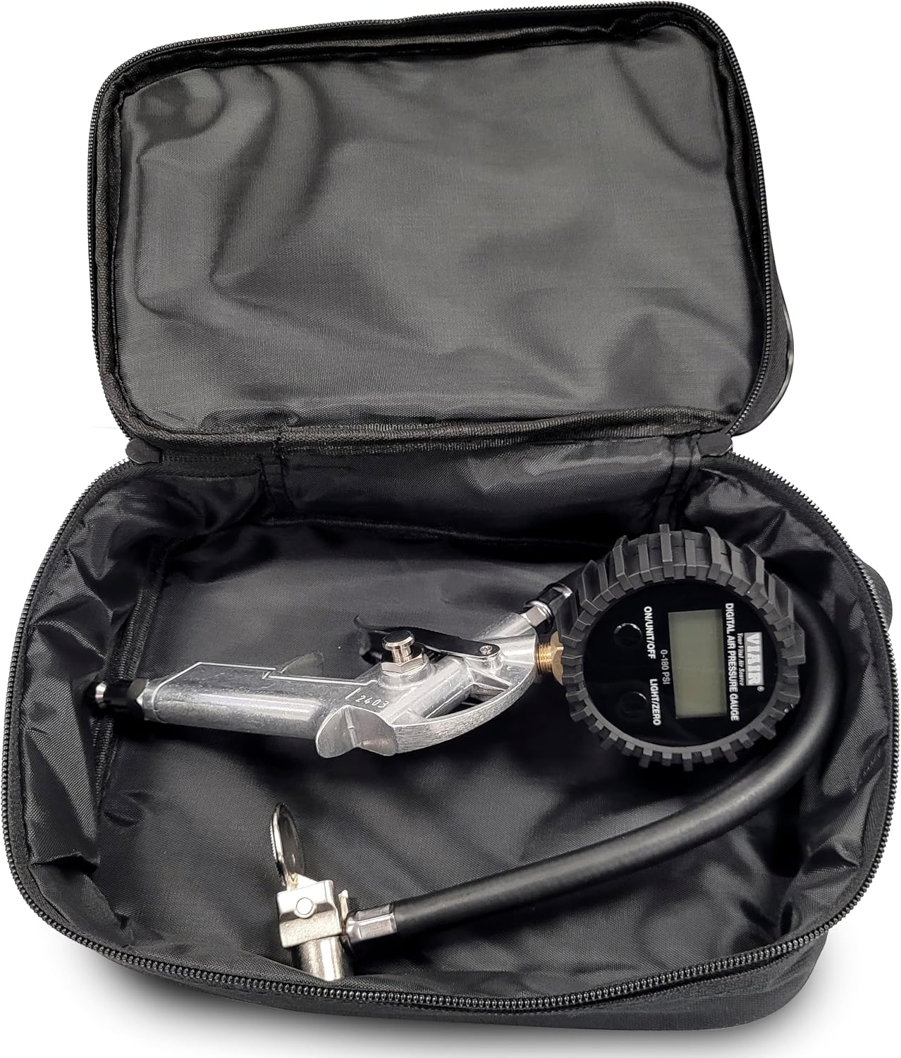VIAIR 00042 Digital Tire Inflation Gun with 2.5" Gauge and Carry Bag, Black