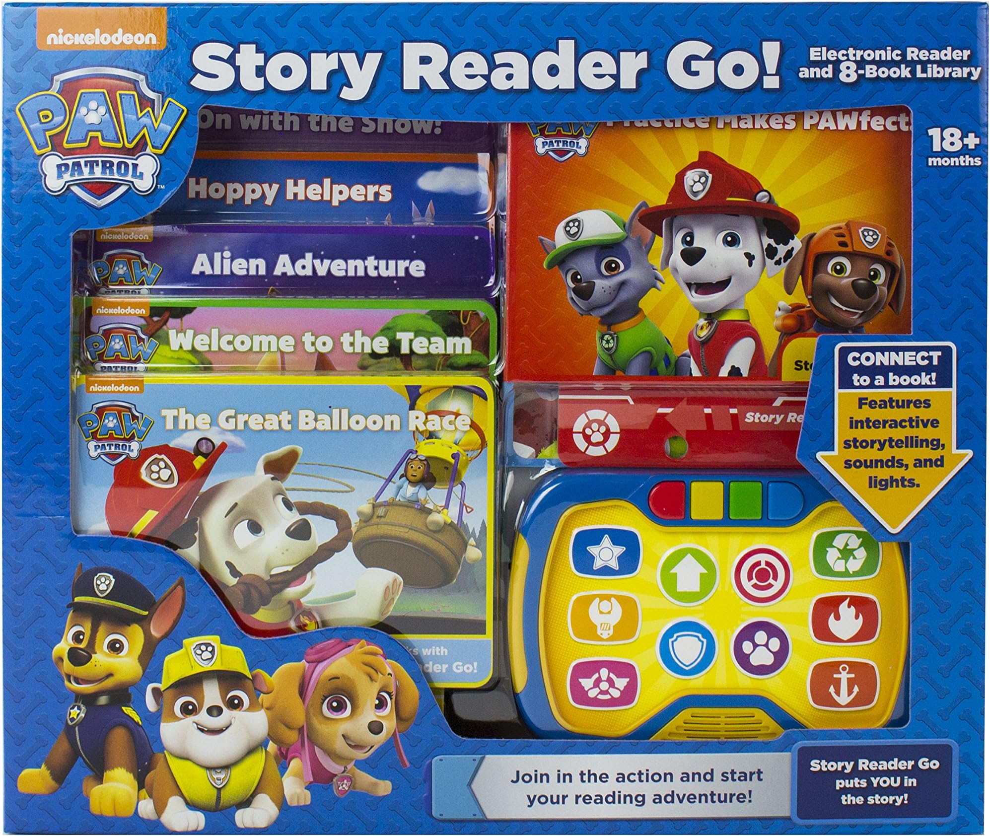 Nickelodeon PAW Patrol Chase, Skye, Marshall, and More! - Story Reader Go Electonic Reader and 8-Book Library - PI Kids