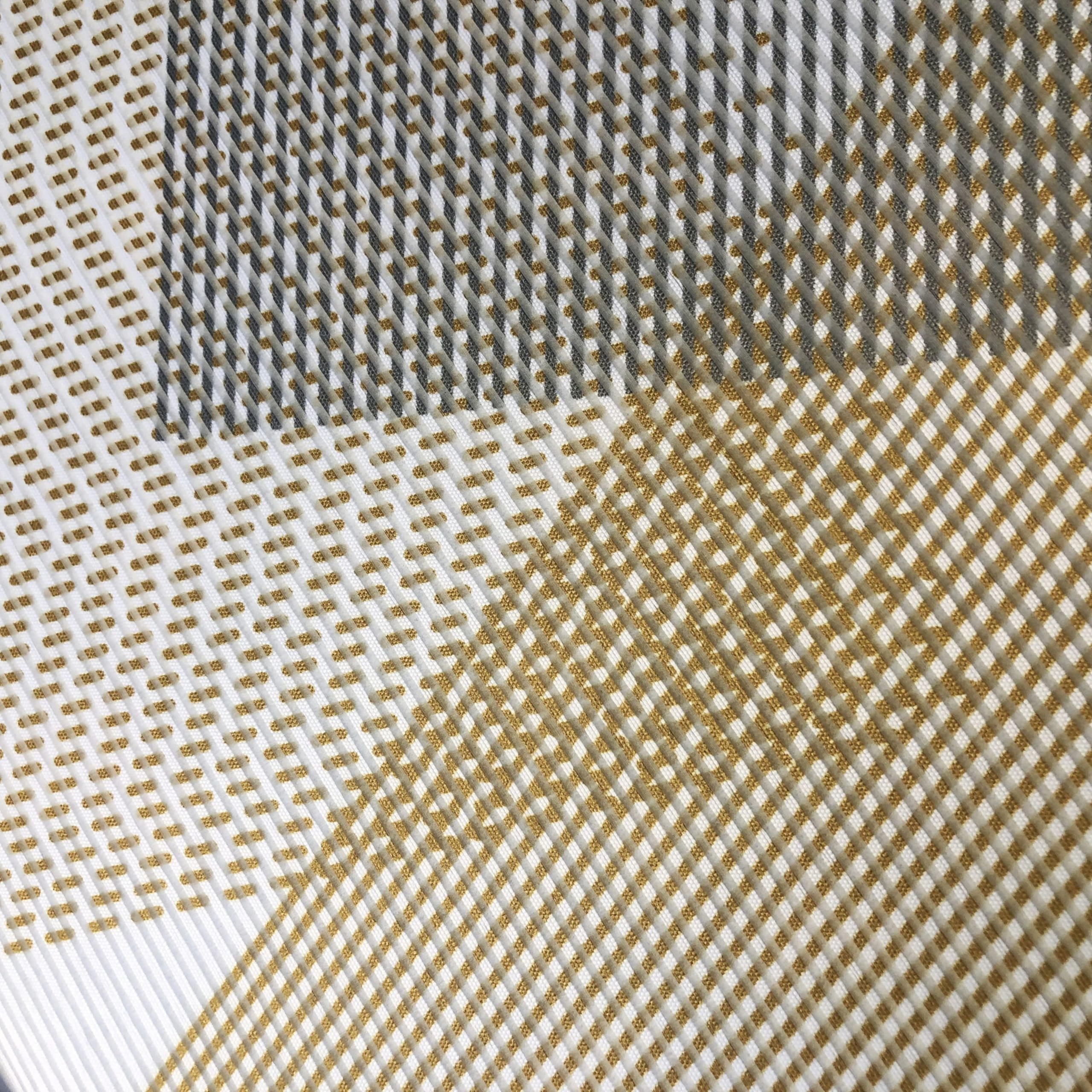 VISION S NAYAH Schiebegardine, halbtransparent Bambus, 260x60 cm, Graphikmotiv, Farbe:Gold, Größe:260 x 60 cm, Anzahl:3er Set (2X, 1x)