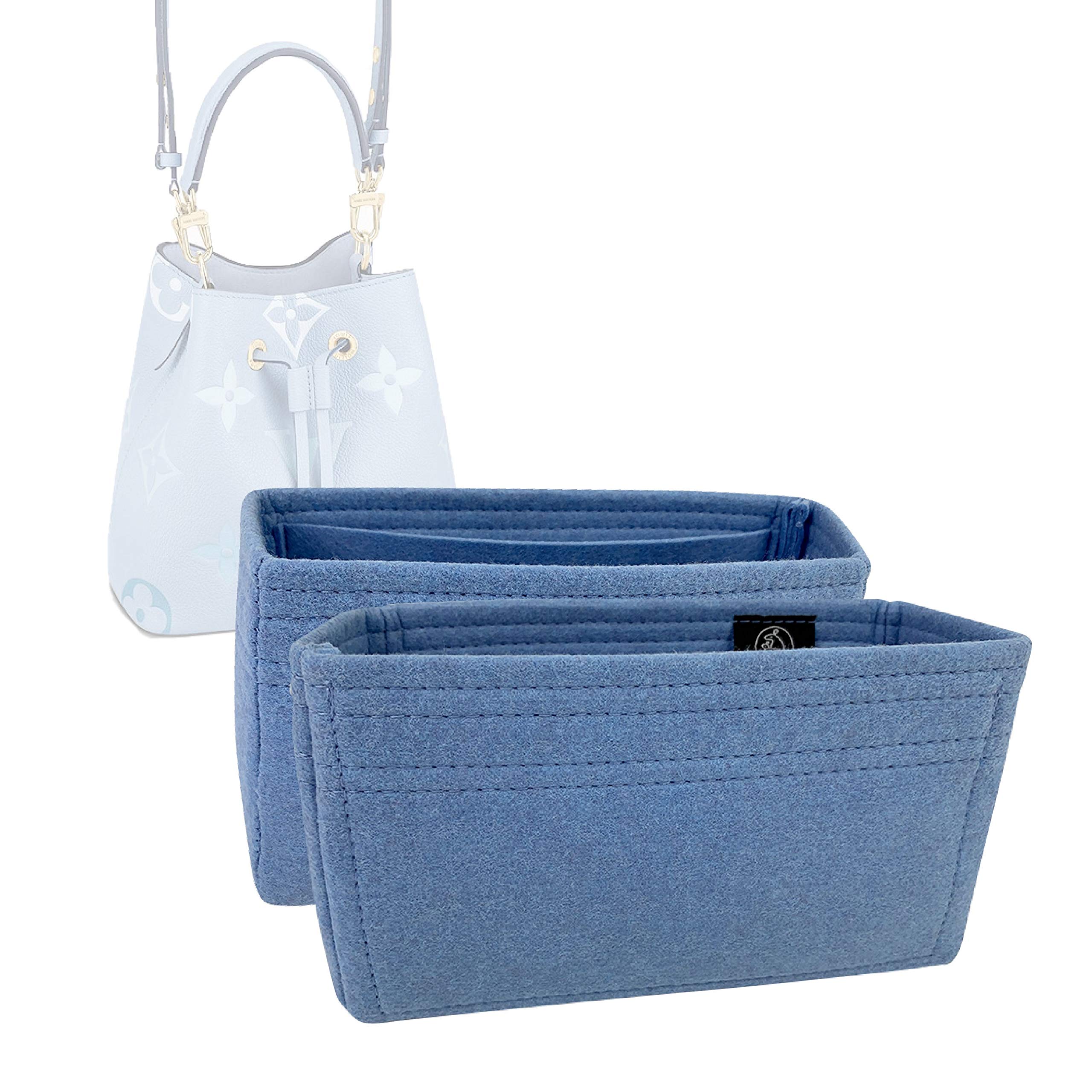 LOUKAYCCI Organizador de bolso para bolsas LV Noe, organizador de bolsa con inserto de cremallera (grande, beige