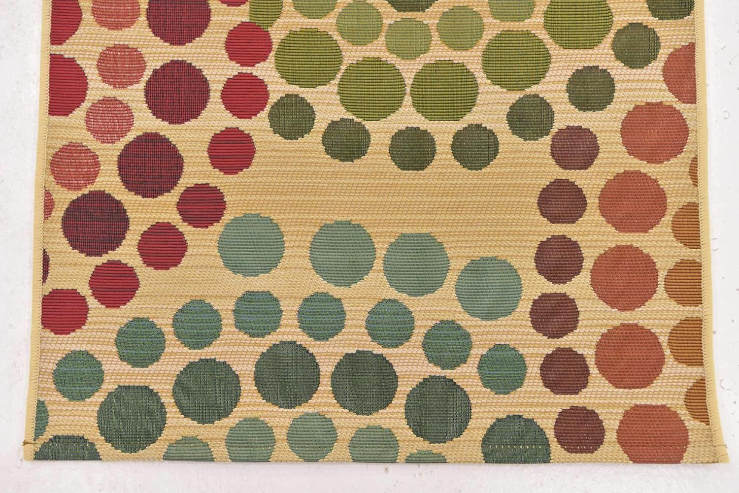 Unique Loom Outdoor Modern Collection Area Rug - Spark (2' 2" x 3' 1" Rectangle, Beige/ Burgundy)