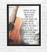 Vista 4 de Brett Eldredge - “I Wanna Be That” Song Lyric Wall Art Print, This Ready to Frame Country Music Wall Art Poster Print is Good For Music Room, Home