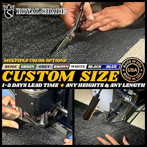 Miniatura 2 de Royal Shade - Malla de privacidad para cerca, cortavientos, de 4pies de alto, cubierta de tela de malla, bridas para cables incluidas, tamaño