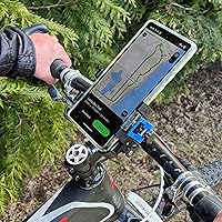 Vista 2 de BiKase BiKGrip Soporte para teléfono de bicicleta, soporte para teléfono de motocicleta, abrazadera para teléfono celular para manillar, clip