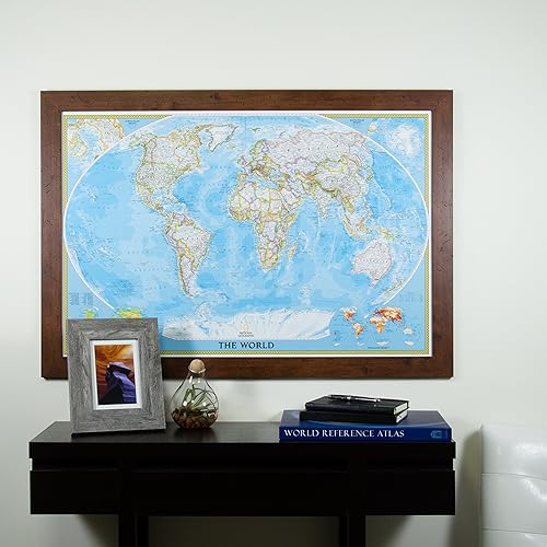Miniatura 2 de Craig Frames Wayfarer, Mapa de viaje de Classic World Push Pin