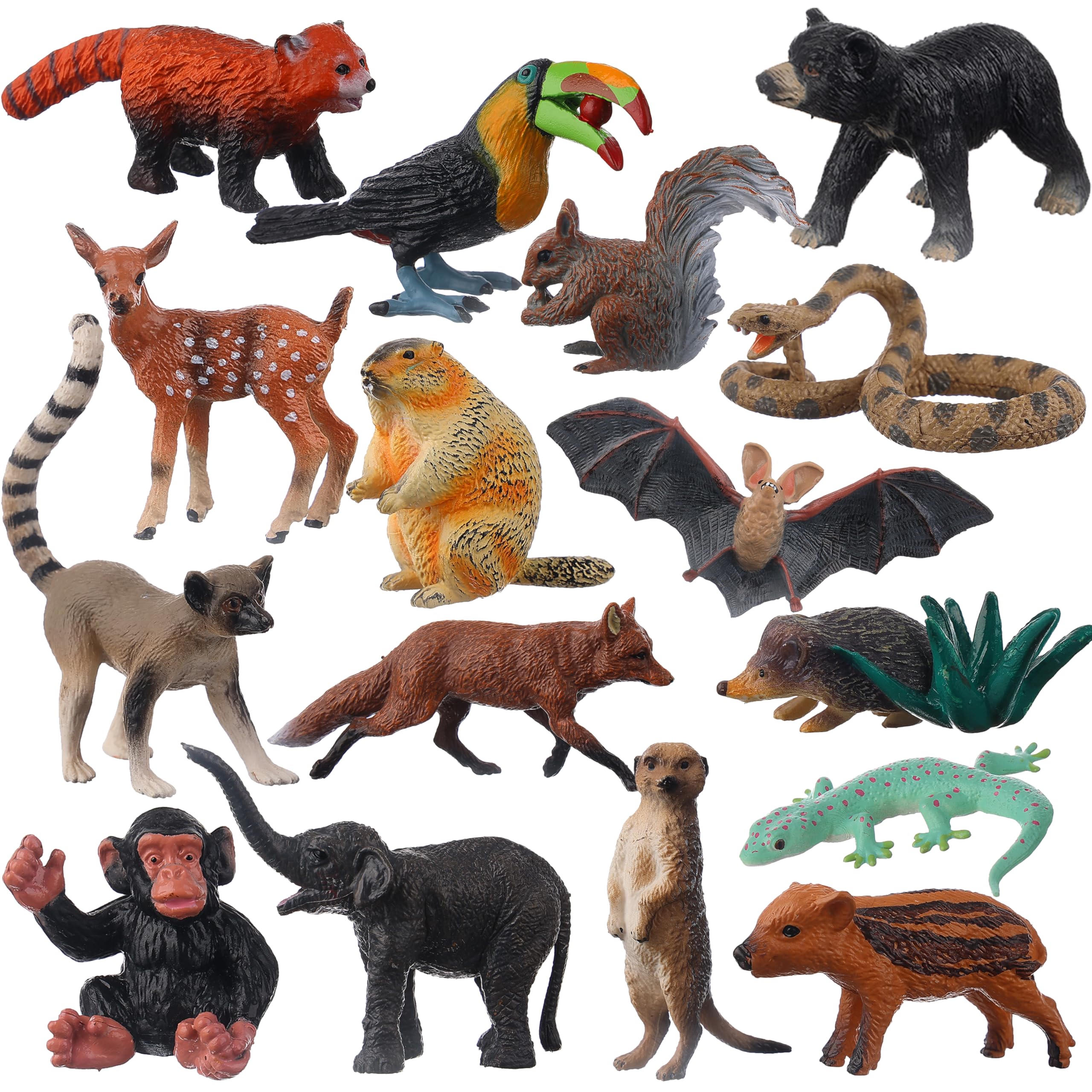 Amazon.com: AENIMELY 16pcs Jungle Wild Animal Figurines Set