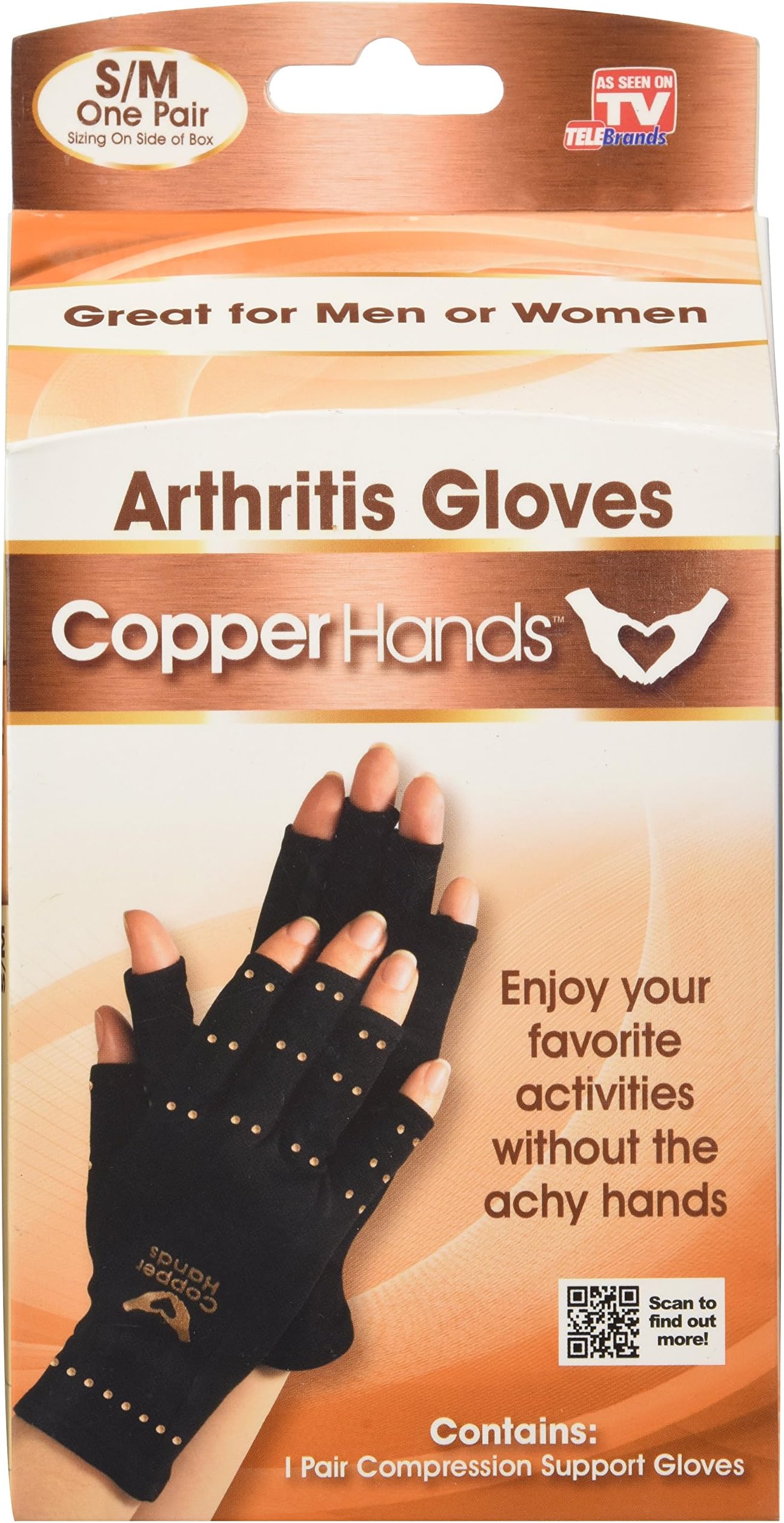 Copper Hands Gloves As Seen On TV Arthritis Compression Gloves