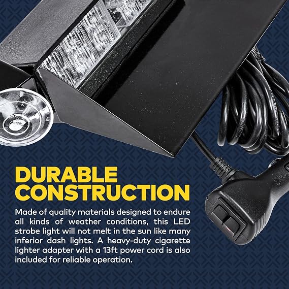 LAMPHUS SolarBlast 12W Amber LED Police Warning Strobe Dash Light for Truck