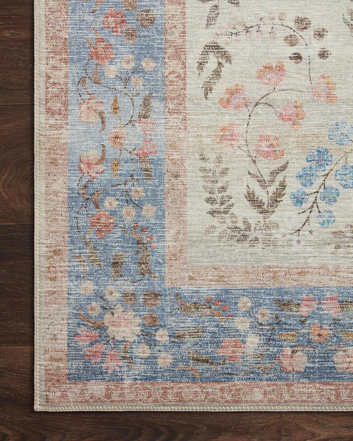 Loloi Rifle Paper Co Palais Lt. Blue 5'-0" x 7'-6" Area Rug