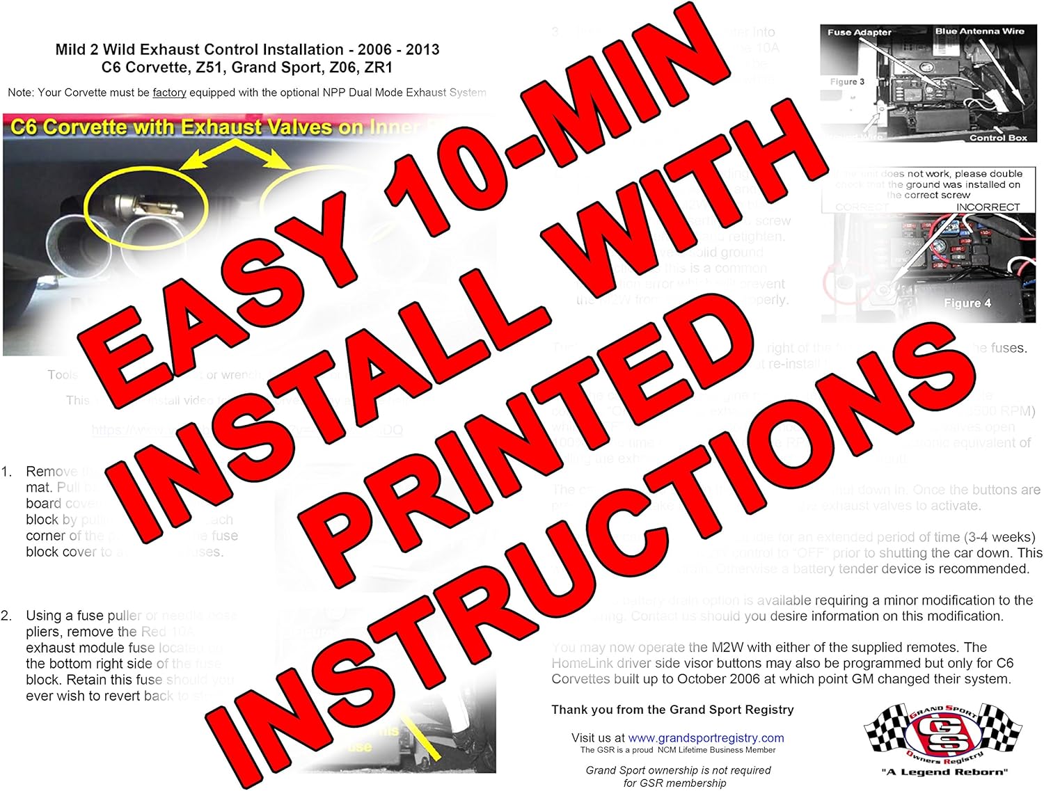 2008-2013 C6 Corvette Exhaust Remote Control – New Mild 2 Wild Version 2