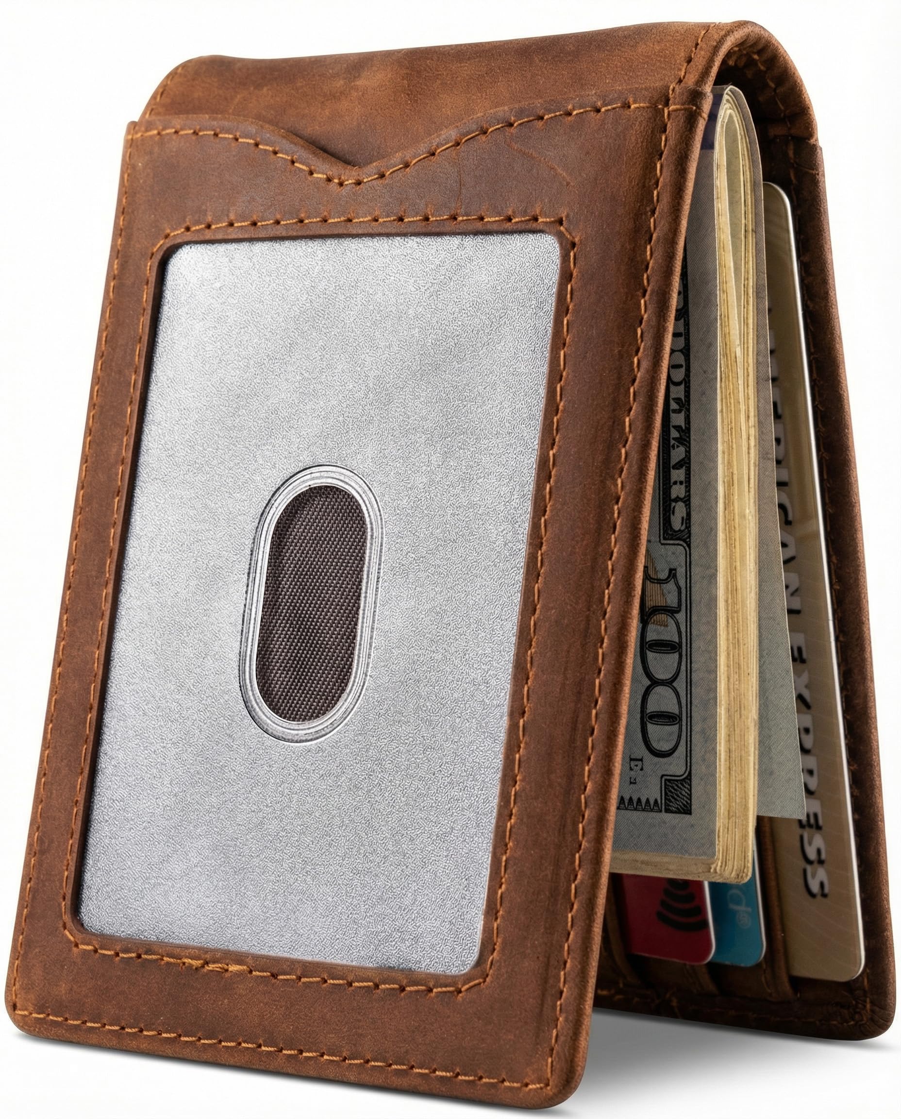リラクゼーショングッズ Bifold Wallet Stylish & Practical Slim Wallet with Money Clip RFID Blocking Minimalist Bifold Wallet