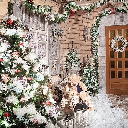 Miniatura 4 de TIANMU 30 piezas de selecciones de árbol de Navidad de 11.6 pulgadas, tallos de ramas de flores artificiales de Navidad, dulces de Navidad, coronas,