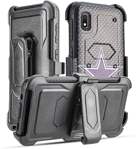 Miniatura 3 de Funda para Samsung Galaxy A10e, resistente, a prueba de golpes, pantalla integrada, protección de cuerpo completo, con clip giratorio para cinturón