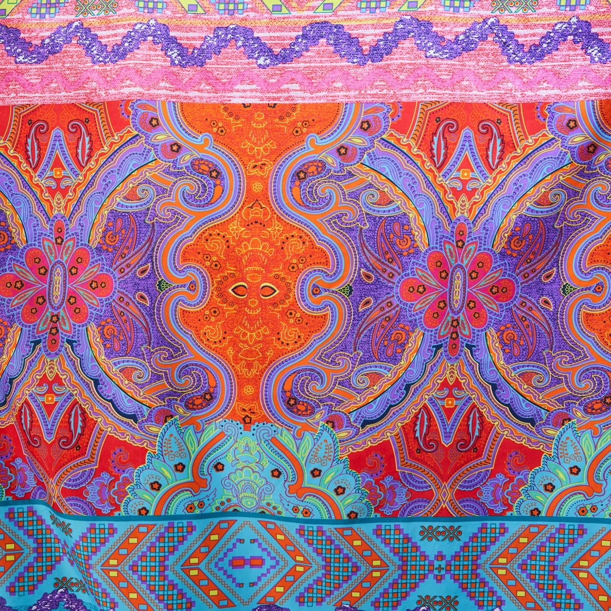 ZIQINPSQ Bed Canopy Canopy Bed Curtains, Bohemian 4 Corner Post Bed Curtains for Adults Girls Bedroom Decor (Double, Multicolor B) - Image 3