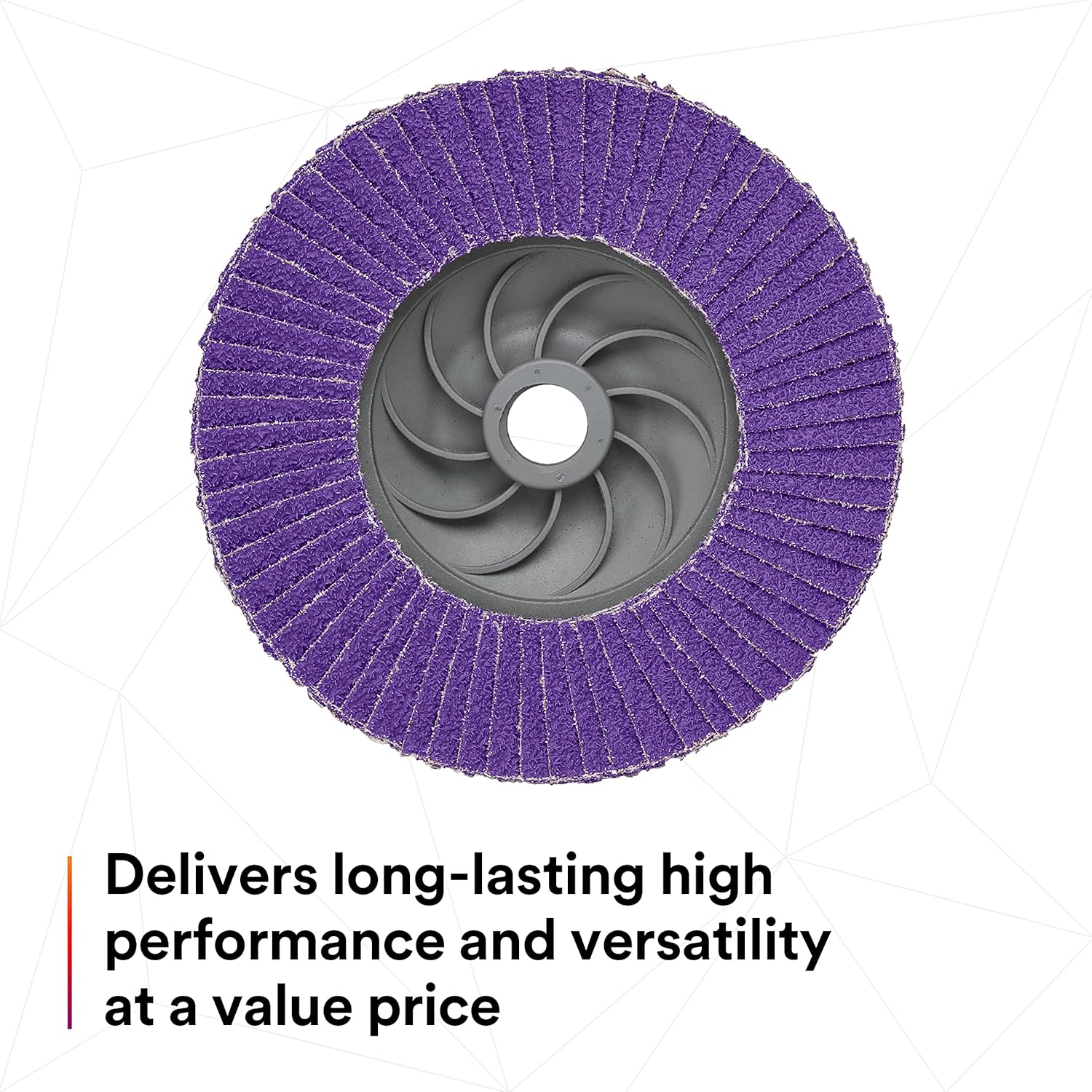 3M Flap Disc 769F, Type 27 Quick Change, 40+, 4-1/2 in x 5/8-11, High Performance Abrasive, Ceramic Precision-Shaped Grain Grinding and Finishing Disc, Carbon Steel, Stainless Steel