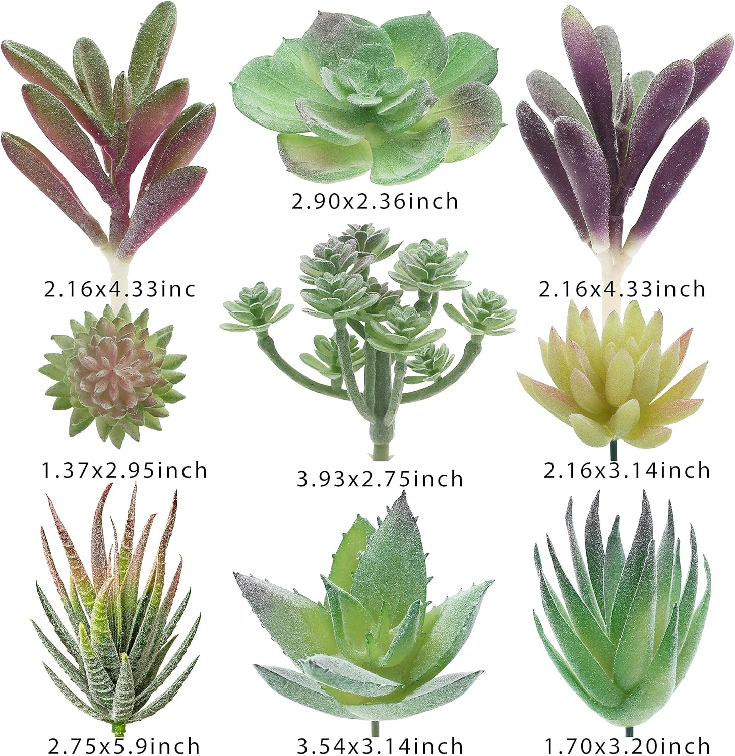 Artificial Succulent Plants - 18 Pack - Premium Fake Plants - Double Flocked Succulents - Realistic Textured Cactus - Face Succulent Plants - Mini Faux Succulents - Face Plant Decor - Image 9