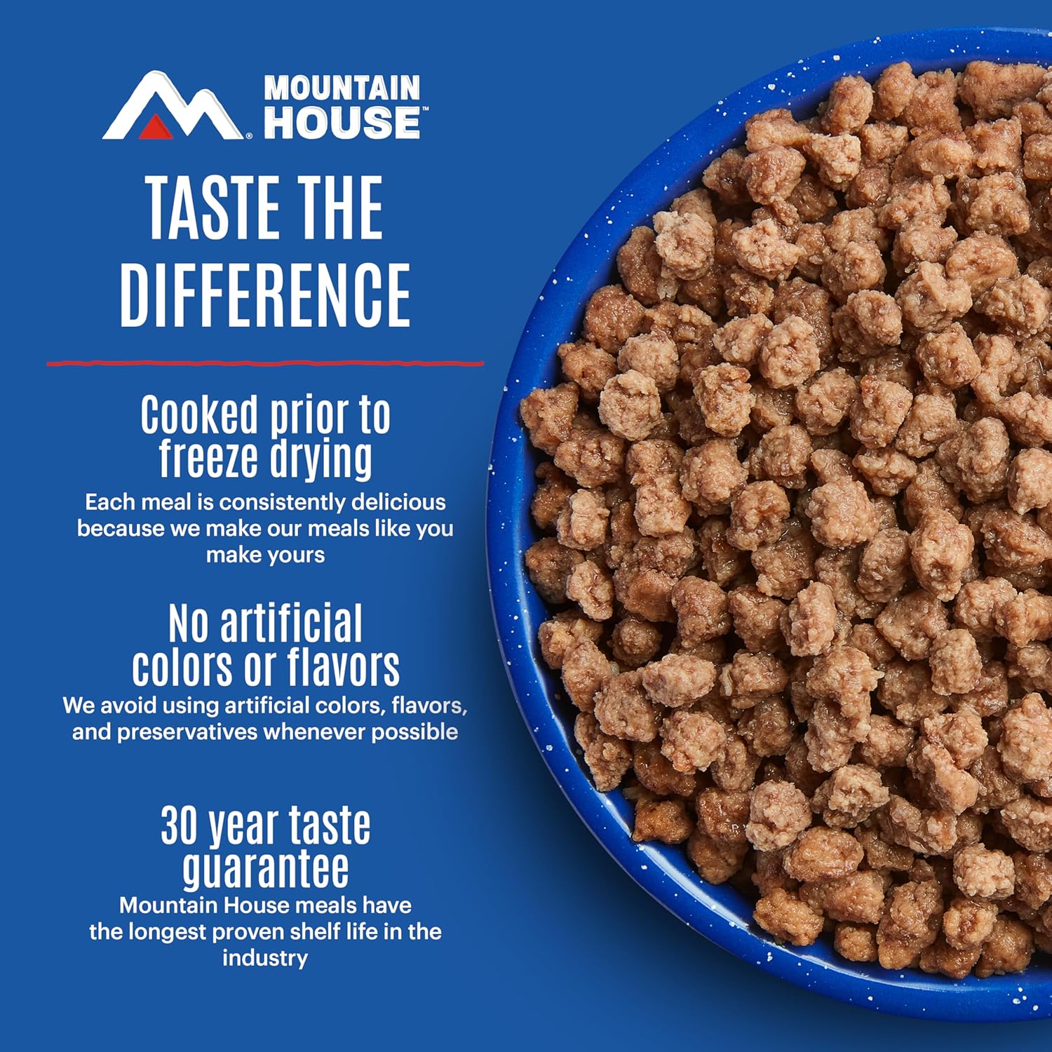 Mountain House Ground Beef #10 Can | Freeze Dried Survival & Emergency Food | Gluten-Free | 22 Servings