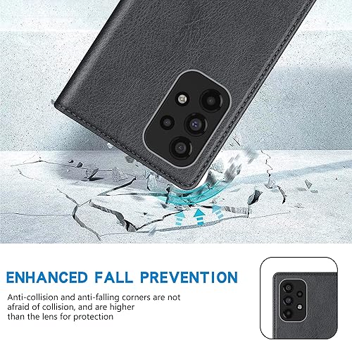 Miniatura 28 de ZZXX Funda tipo cartera para Samsung Galaxy A53 5G con bloqueo RFID, soporte de ranura para tarjetas, funda protectora de cuero magnético fuerte