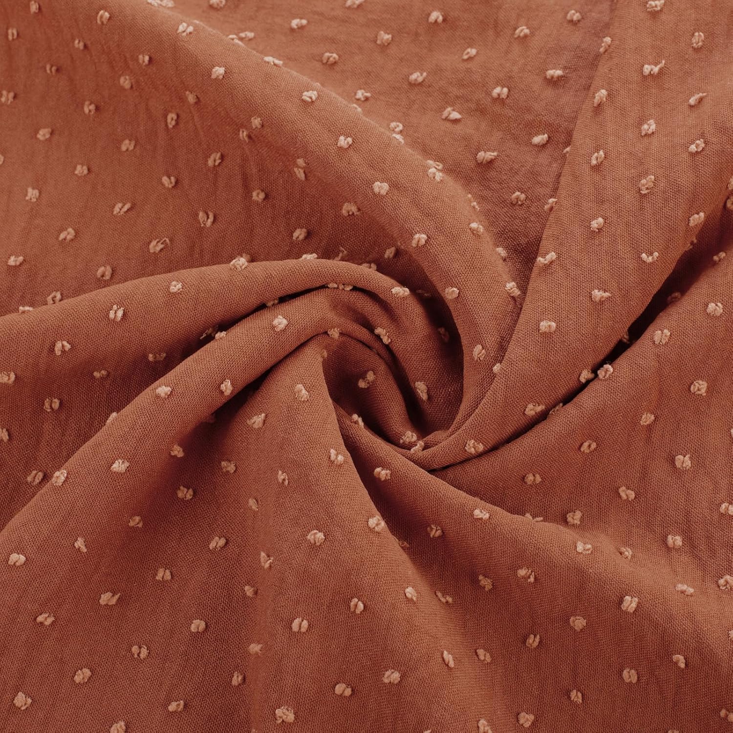 GRACE KARIN Womens Long Sleeve Tops Casual Swiss Dot Lace Crochet Shirts Dressy Crewneck Blouses 2025 - Image 2