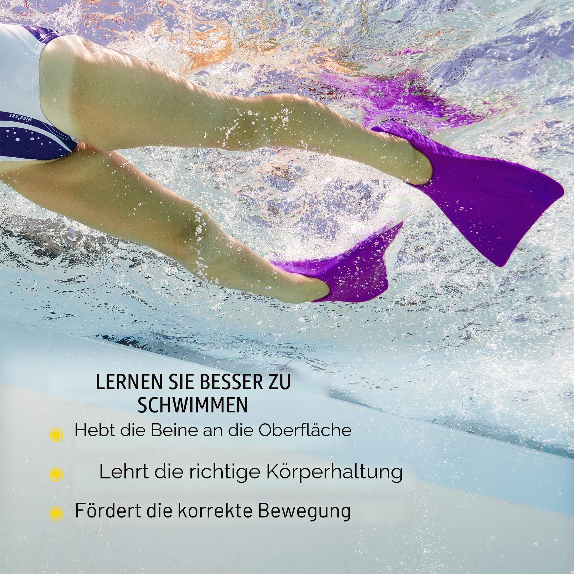 Finis Kinder Swim Fins Booster Swim Fin, Purple, 6-8, 1.05.081.00 | Techniktrainer mit offenem Zehen-Design, Komfortable Passform, Robuste Verarbeitung, Bequemer Sitz, Leichtes Design