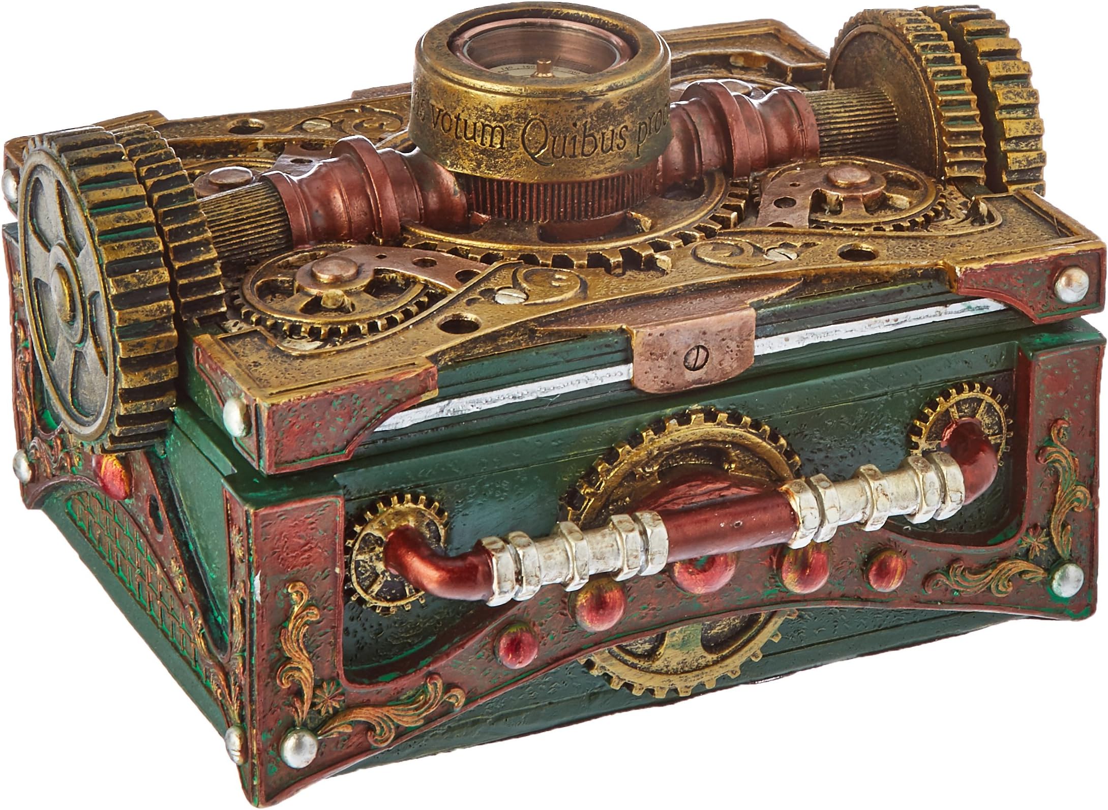 Steampunk Trinket/Jewelry Box Steam Punk W/Compass by Things2Die4