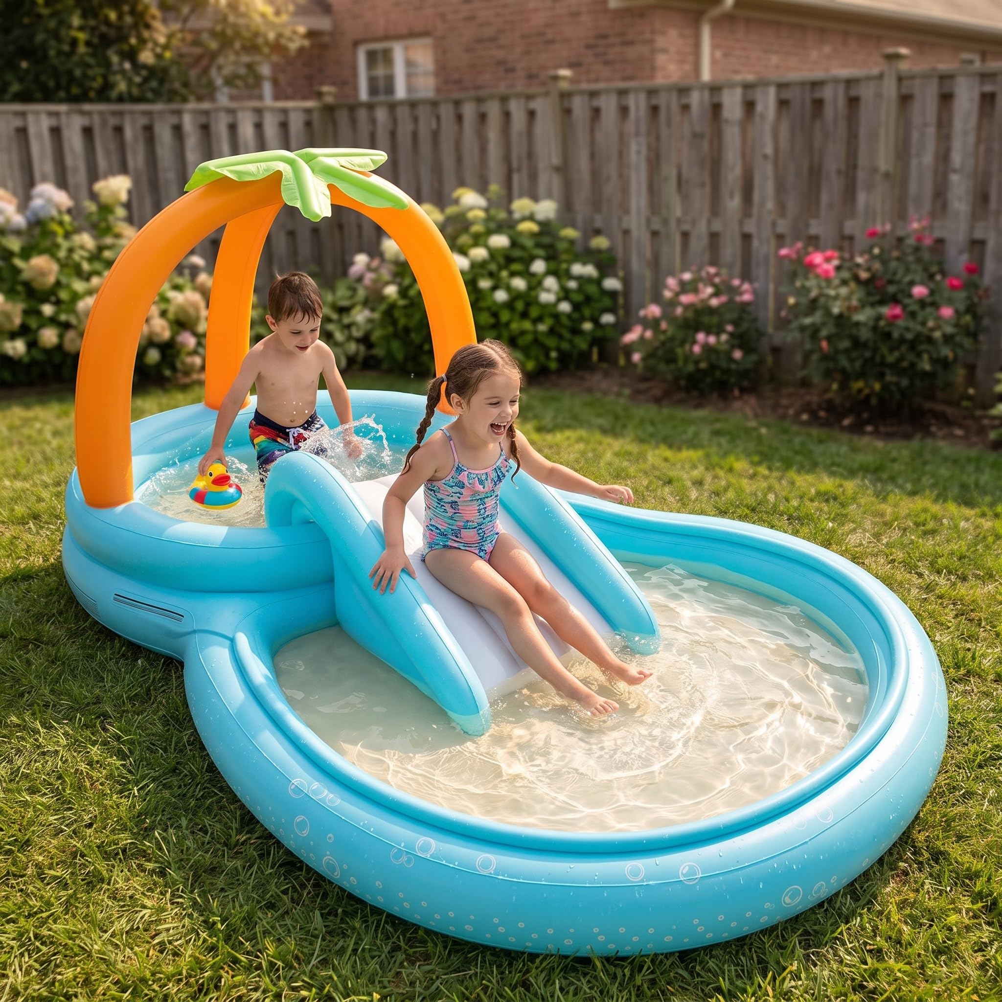 Piscina Gonfiabile Bambini, Acquatico per Giardino, Età 4-6 Anni