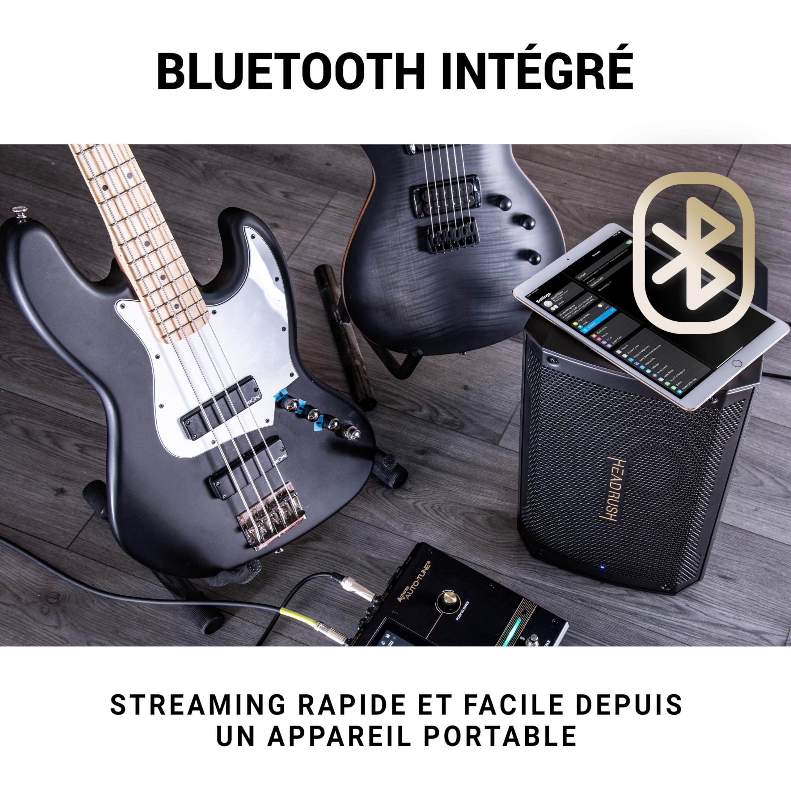 HeadRush FRFR108 MKII - Amplificateur pour Guitare Électrique et Basse 2000W, Haut-Parleur Bluetooth 8" pour Multi-Effets et Modélisation