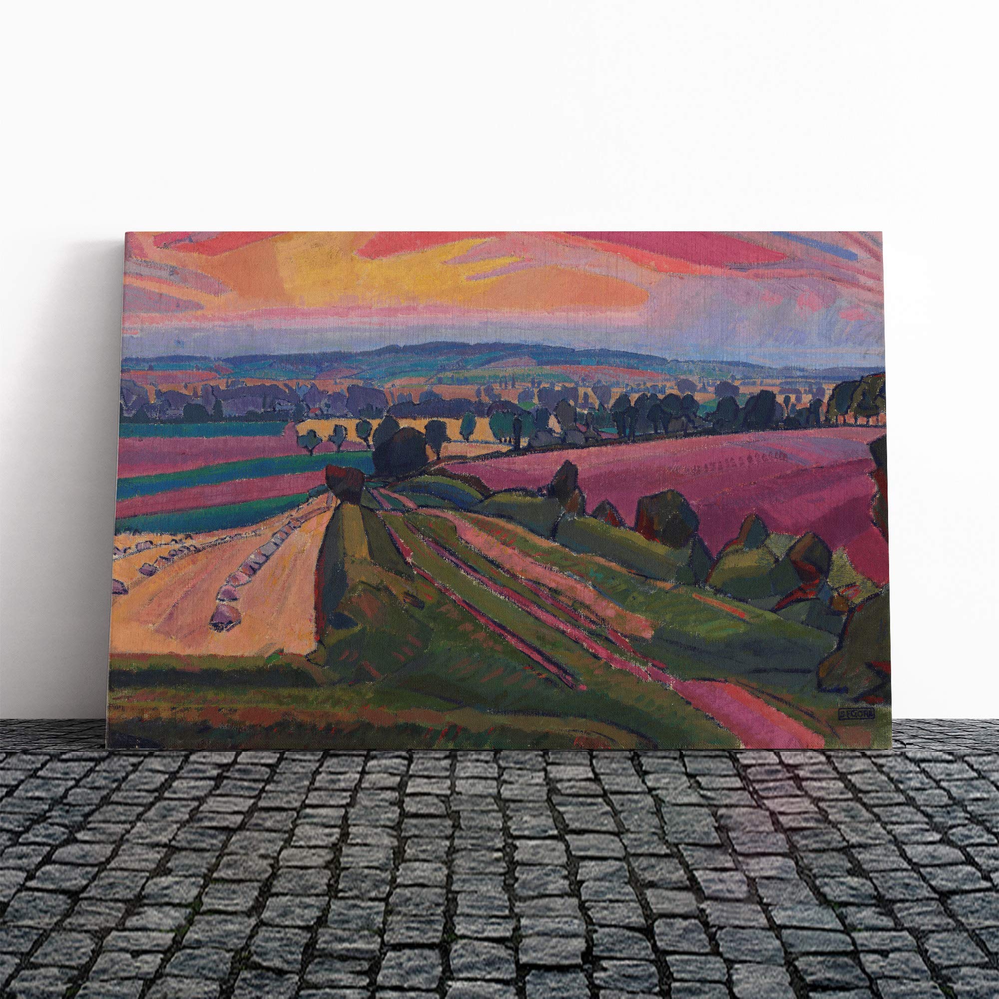 Spencer Gore The Icknield Way Canvas Print | Gallery Wrapped 30mm Frame Wall Art | 30x20 inches | Ready to Hang | Modern Picture | Living Room Bedroom Lounge Office