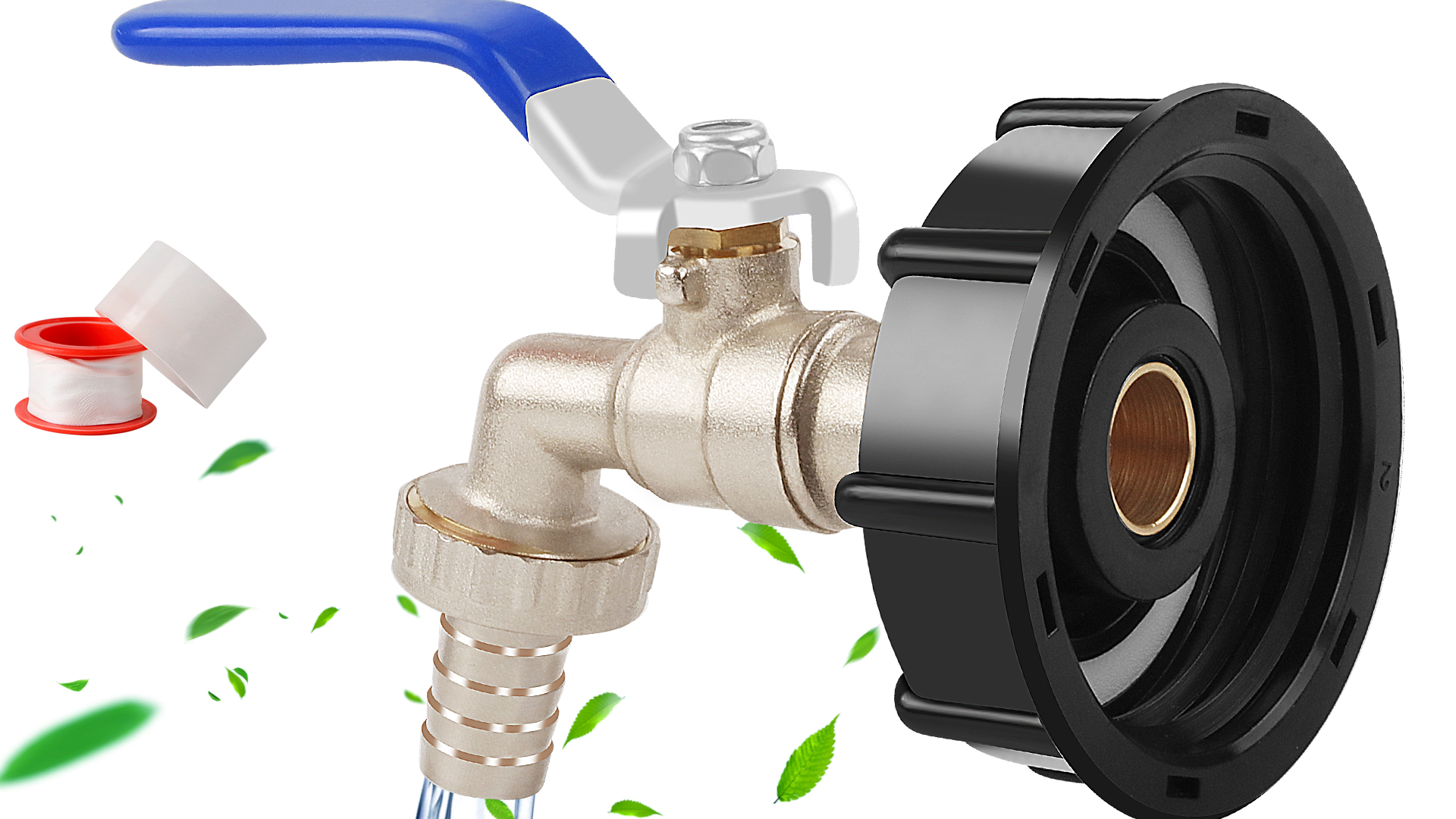 Robinet Cuve 1000L, 3/4" Raccord Cuve 1000 Litres, Robinet Cuve IBC En