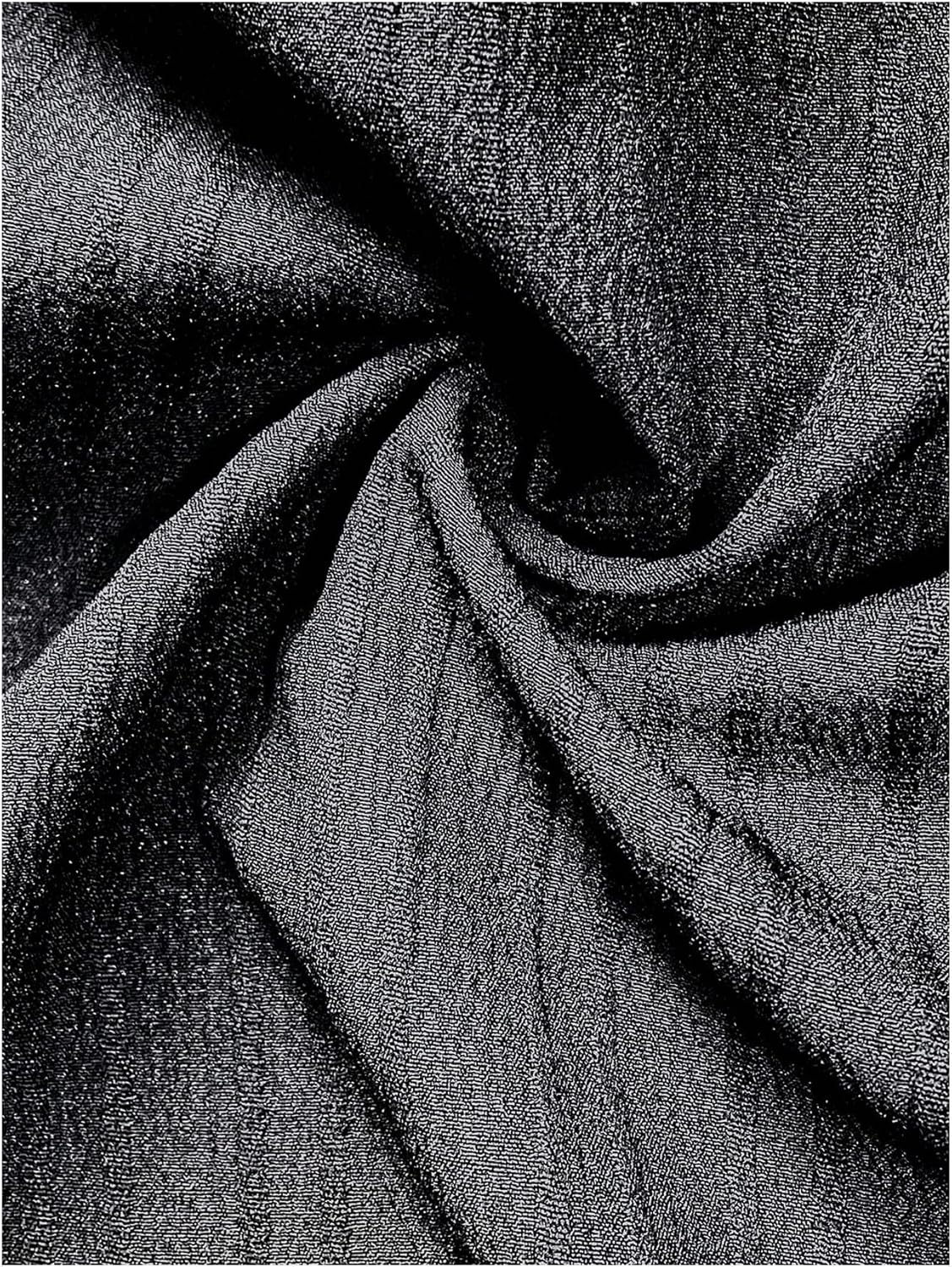 WDIRARA Women's Plus Size Pearl Beaded Tie Neck Long Sleeve Casual Work Short Dress