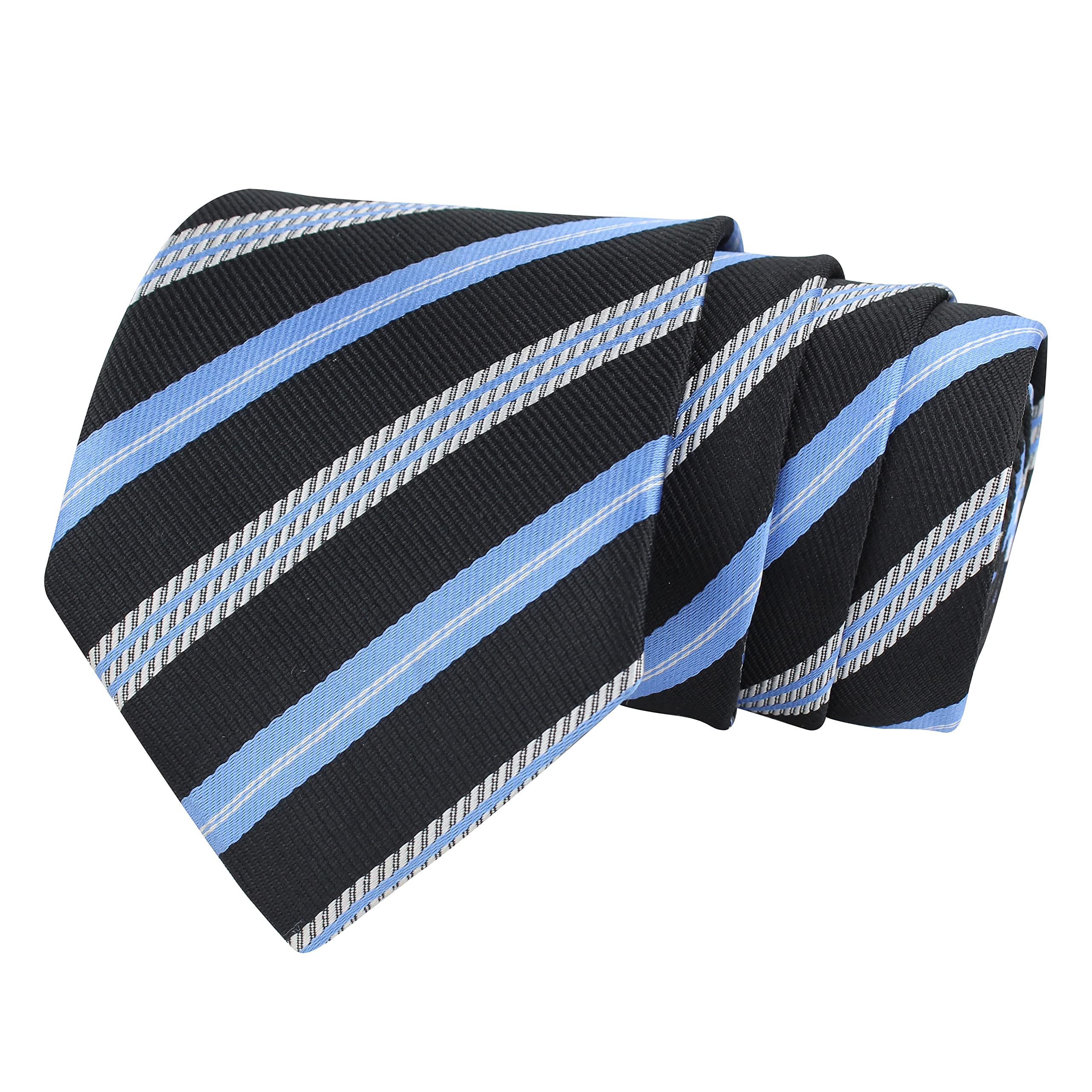 Kavove The Sharp Striped Black Necktie For Men - Image 9 thumbnail