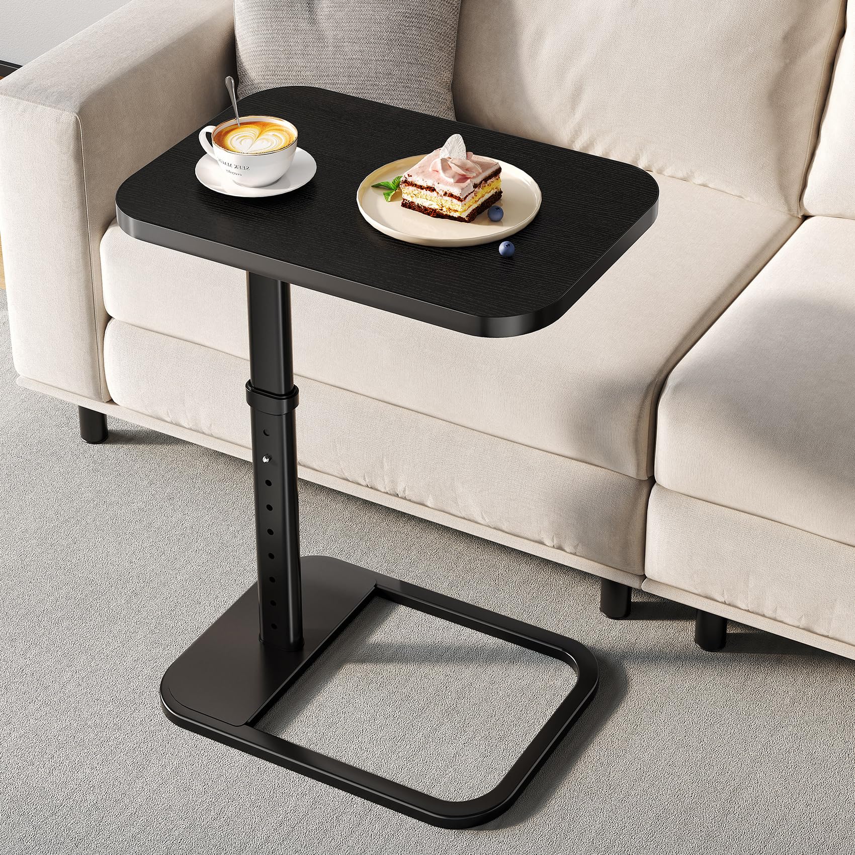 Photo 1 of Branwick Adjustable Height TV Tray Table for Couch, Flip-Top Design