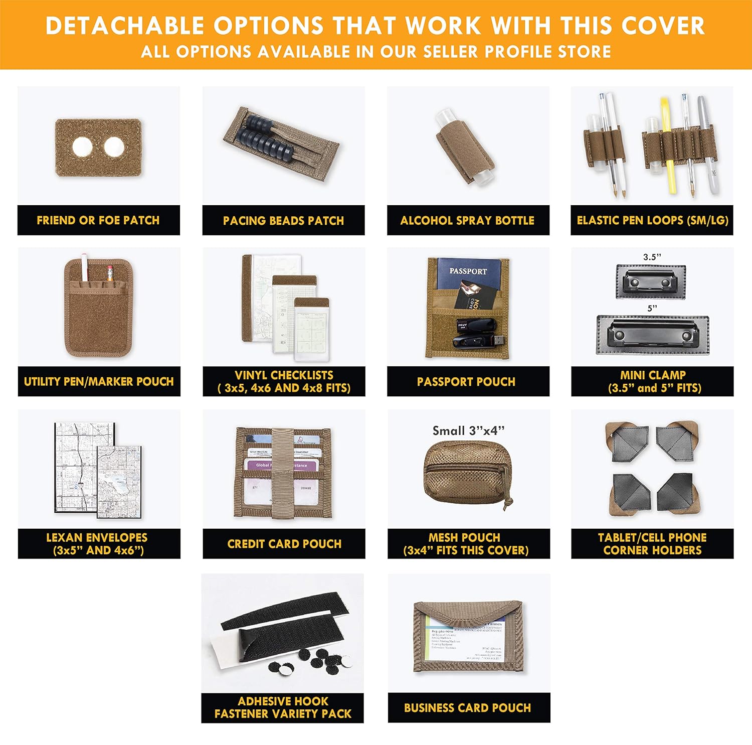 Tactical Notebook Covers Steno Field Pad Cover | Zippered Case for 6" x 9" Notepad | Tactical Organizer for Field Use, Durable Protection for Notes & Documents (Coyote Brown)