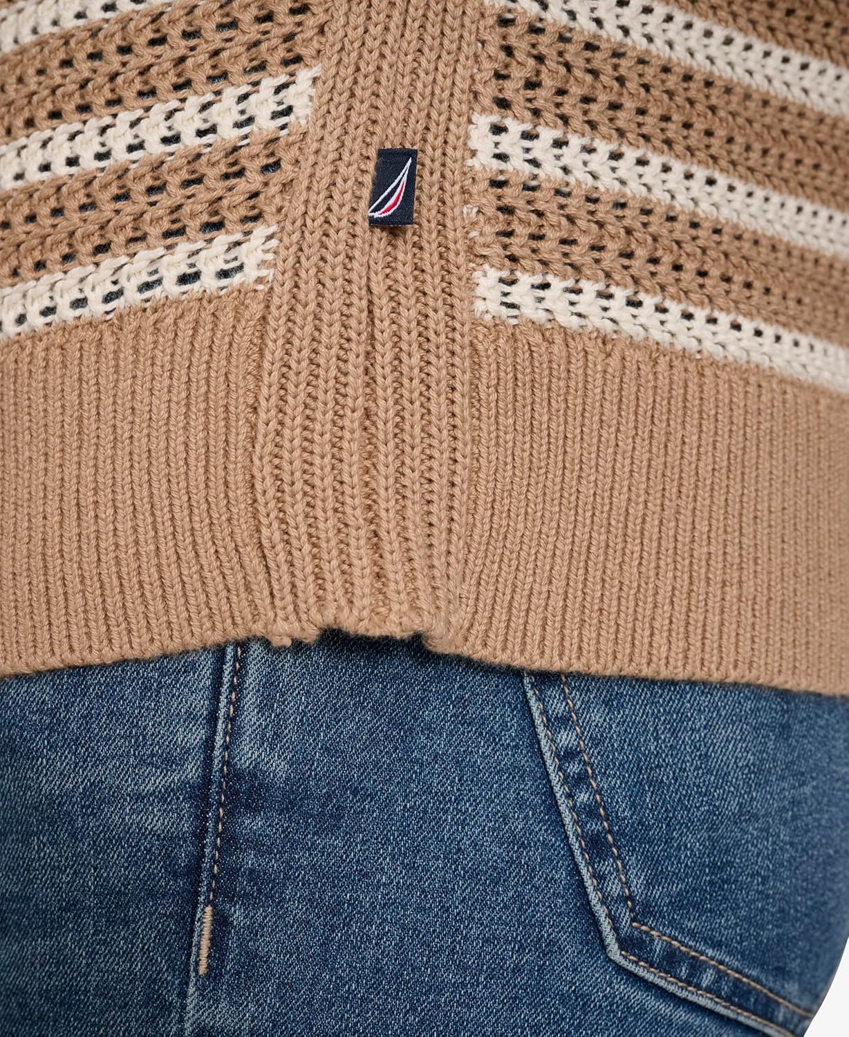 Nautica Womens Long Sleeve Striped Crewneck Sweater - Image 6