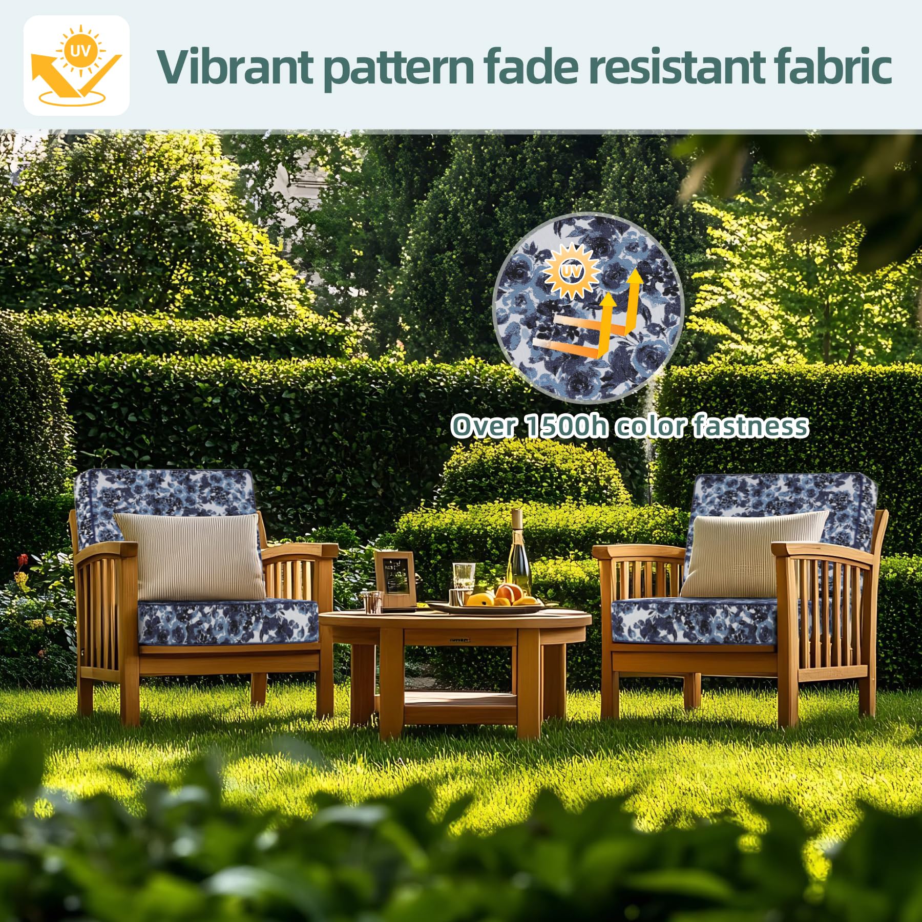 Favoyard Lot De Coussins De Chaise De Patio Imperméables Pour Mobilier